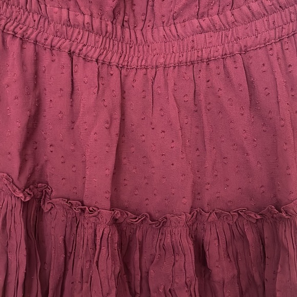 MISA Los Angeles Alin Mini Dress Size M Burgundy Swiss Dot Long Sleeves. - Picture 4 of 16